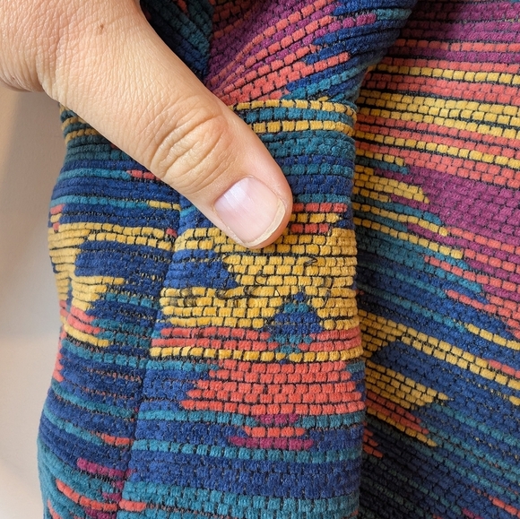 Vintage Alfred Dunner Women 14 Aztec Soft Button Down Blazer Jacket Multicolour - Picture 10 of 13